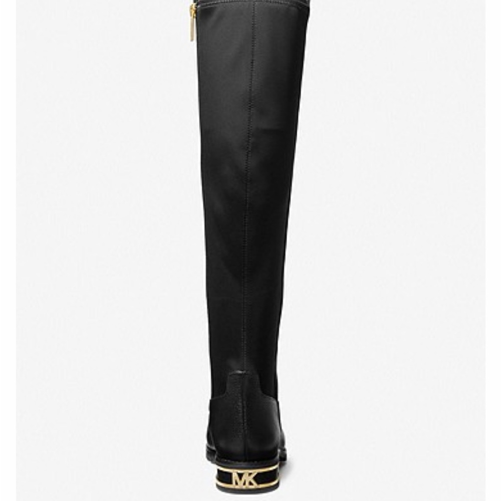 NEW Michael Kors Alicia Black Leather Over the Knee Boot - Women’s 6 - Picture 5 of 12